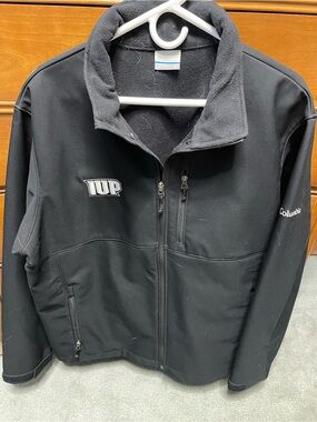 Columbia Black Performance Softshell Jacket with IUP Patch